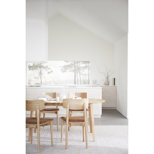 Jedilni stoli iz umetnega usnja v konjak rjavi in naravni barvi v kompletu 2 ks Wolcott – Rowico-image-2