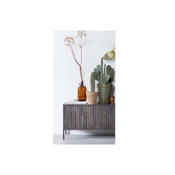 Rjava TV omarica v jesenovem dekorju 100x56x44 cm Gravure – WOOOD-image-1