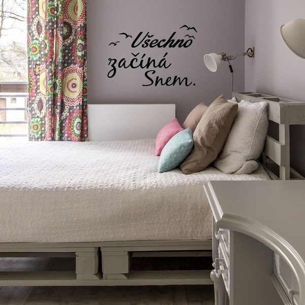 Stenska nalepka s citatom Ambiance It All Starts With a Dream-image-3