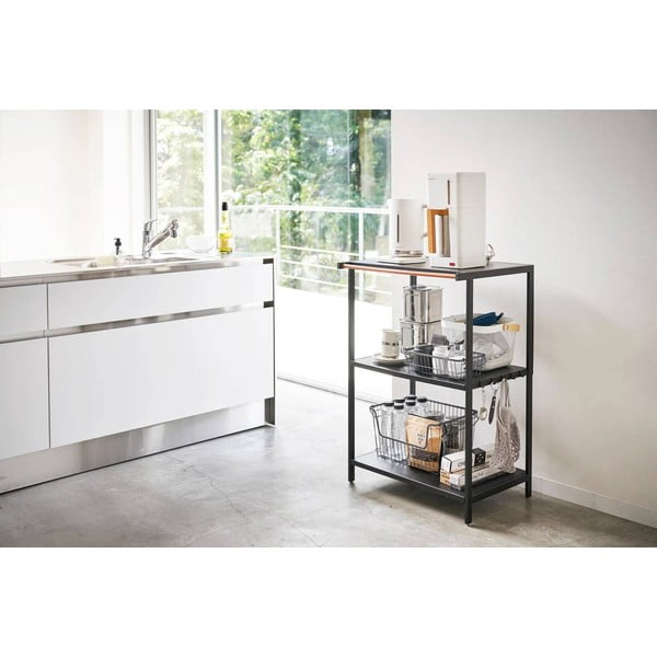 Mat črn jeklen regal 60x90x46,5 cm Tower – YAMAZAKI-image-1