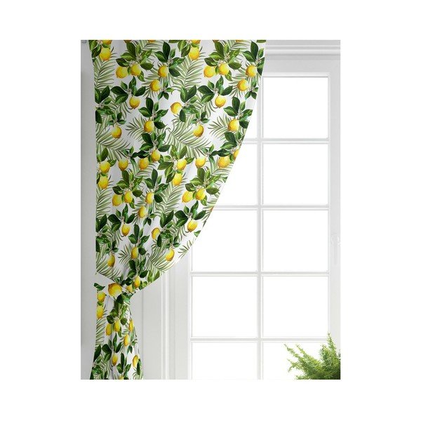 Rumena/zelena zavesa 140x260 cm – Mila Home-image-2