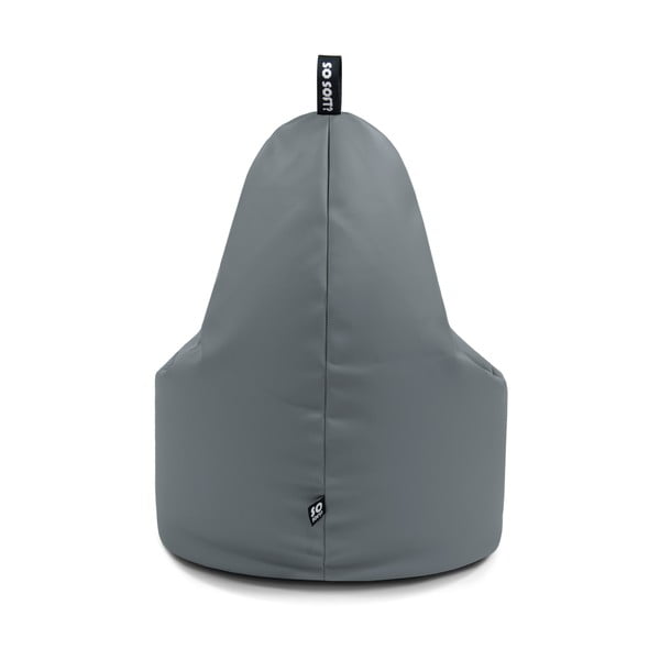 Siva vreča za sedenje iz umetnega usnja Lull XL – So Soft?-image-4