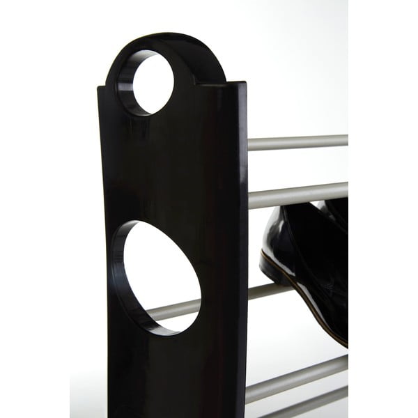 Črno/srebrno kovinsko stojalo za čevlje Tavia – Premier Housewares-image-3