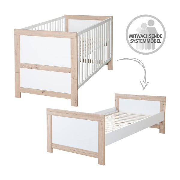 Bela/naravna otroška posteljica 70x140 cm Malo – Roba-image-3