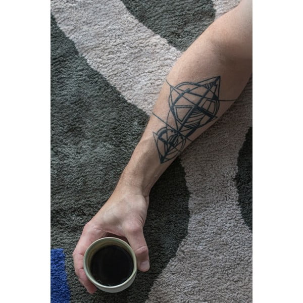 Temno zelena pralna bombažna preproga 50x80 cm Figura – Mette Ditmer Denmark-image-2