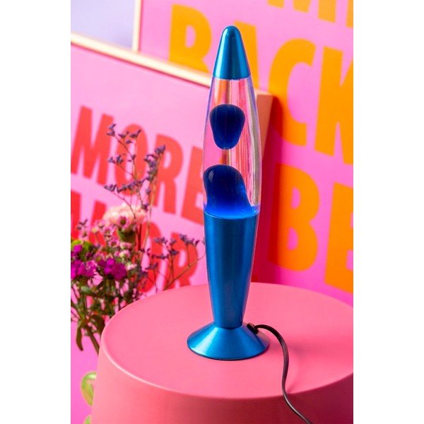 Modra steklena lava svetilka (višina 35,5 cm) Funky Rocket Lava – Leitmotiv-image-1