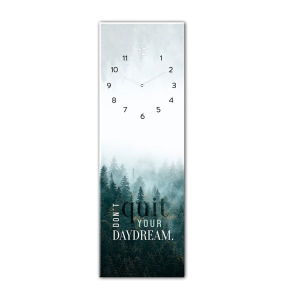Steklena stenska ura Styler Daydream, 20 x 60 cm