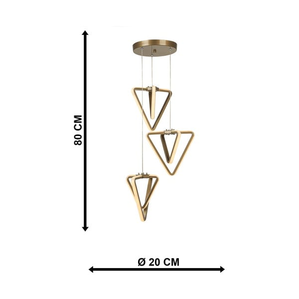 Kovinska LED viseča svetilka v bronasti barvi ø 20 cm Baris – Squid Lighting-image-4