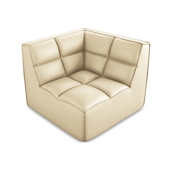 Kremno bel modul za sedežno garnituro iz umetnega usnja Kalai – Makamii-image-1