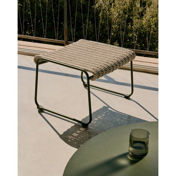 Prašno zelen vrtni tabure Maurina – Kave Home-image-4