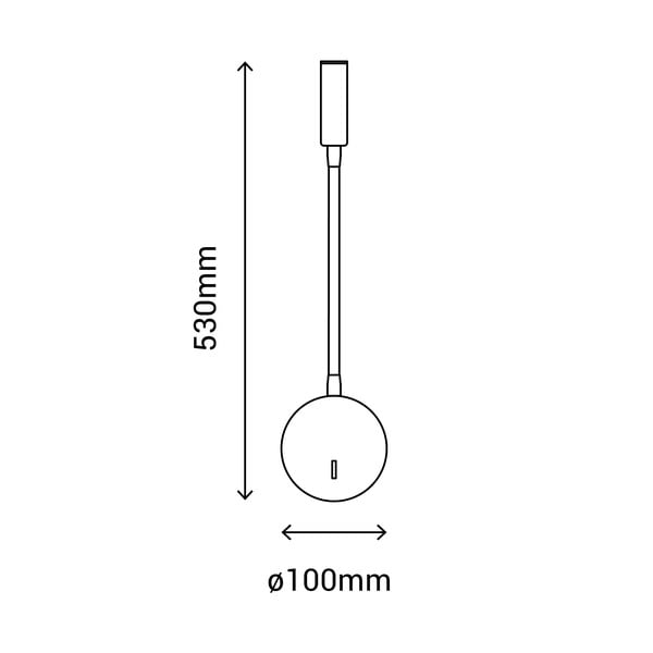Bela stenska svetilka SULION Leo, višina 53 cm-image-2