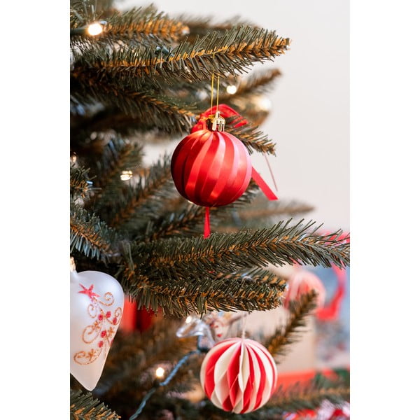 Komplet 3 božičnih okraskov iz belega stekla v obliki srca Ego Decor-image-2