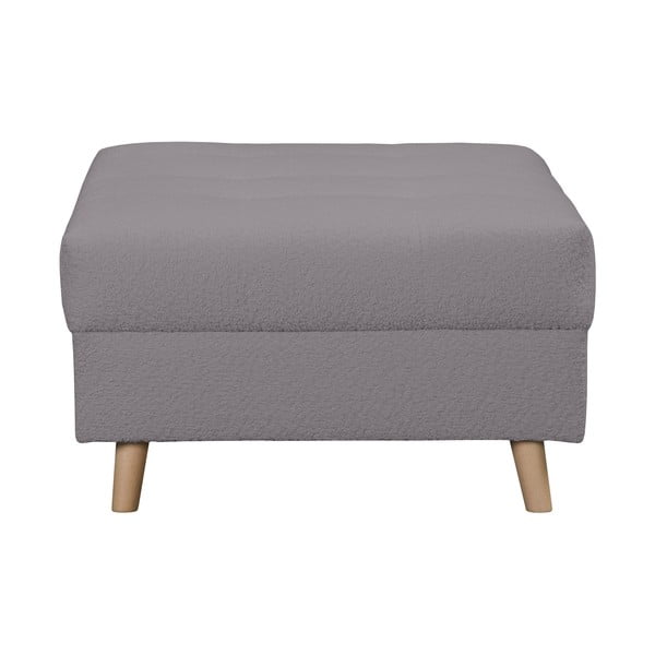 Temno siv tabure iz tkanine bouclé Ariella – Ropez-image-3