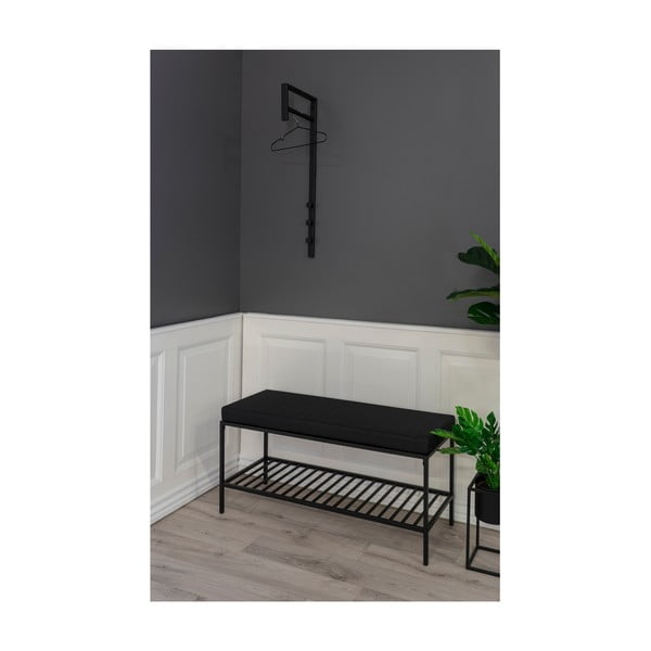 Črn kovinski stenski obešalnik Trento – House Nordic-image-3