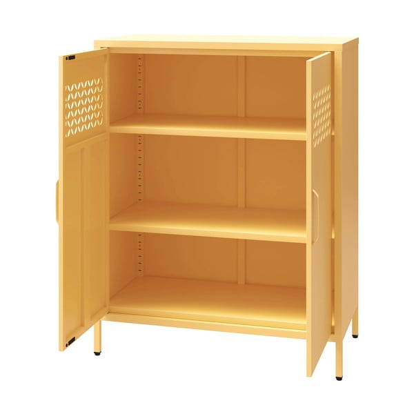 Rumena kovinska omarica 80x102x40 cm Annie – Støraa-image-3