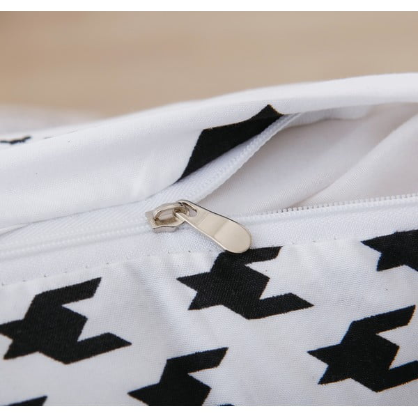 Črna/bela 3-delna posteljnina iz mikrosatena 140x200 cm Roberto – My House-image-1