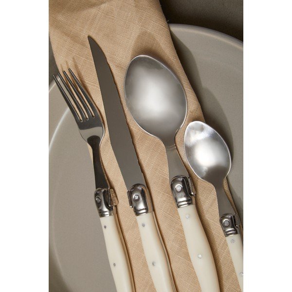 Kremno bel/srebrn pribor 16 ks iz nerjavečega jekla Swiss – Premier Housewares-image-1