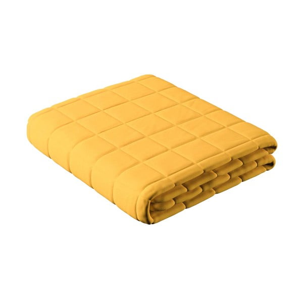 Rumeno prešito pregrinjalo za zakonsko posteljo 170x210 cm Lillipop - Yellow Tipi