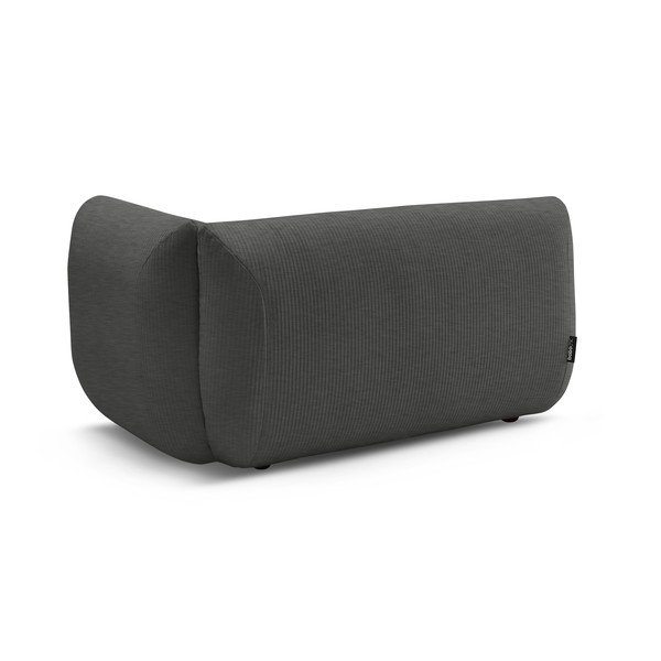 Siv modul za sedežno garnituro iz rebrastega žameta (desni kot) Lecomte – Bobochic Paris-image-3