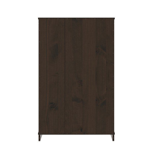 Temno rjav regal iz masivnega bora 74x118x35 cm Anita – Støraa-image-3