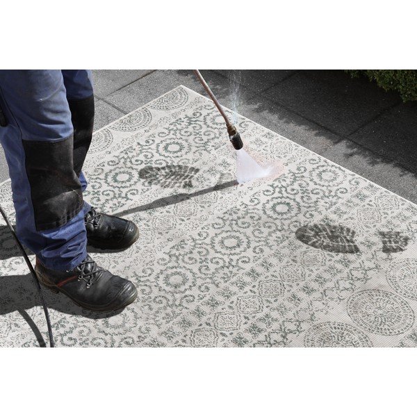 Zeleno-bela zunanja preproga Ragami Circle, 200 x 290 cm-image-2