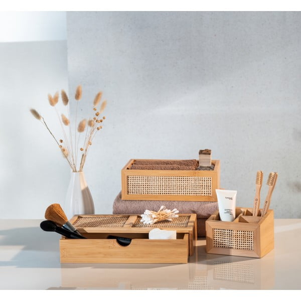 Organizator za kopalnico iz bambusa Wenko Allegre, 28 x 6 cm-image-1