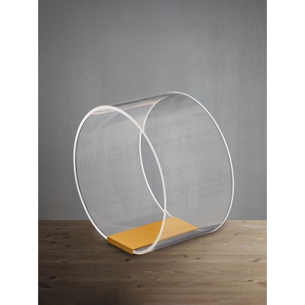 Aluminijasta LED zatemnitvena namizna svetilka v zlati barvi s senčilom iz akrilnega stekla (višina 28 cm) Valentin – Nova Luce-image-3