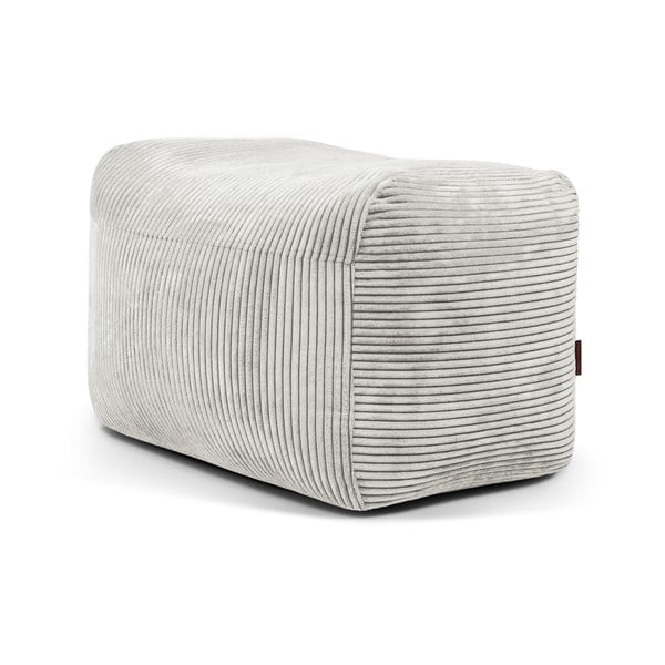 Kremno bela vreča za sedenje iz rebrastega žameta Plus 70 Lounge – SLOWDOWN