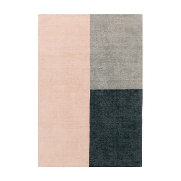 Rožnato-siva preproga Asiatic Carpets Blox, 120 x 170 cm