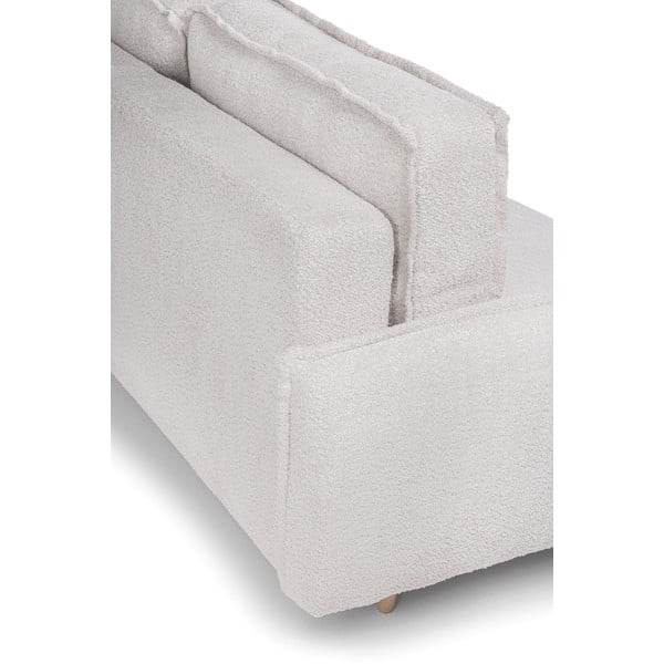 Bež raztegljiva sedežna garnitura iz tkanine bouclé 215 cm Patti – Bonami Selection-image-1