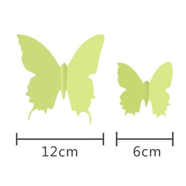 Komplet 12 v temi svetlečih 3D nalepk Ambiance Butterflies-image-3