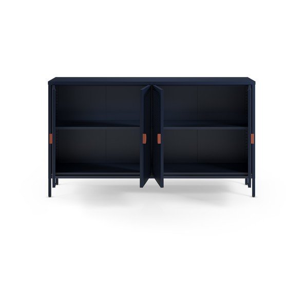 Temno modra kovinska omarica 160x90x40 cm Sayla – Marckeric-image-2