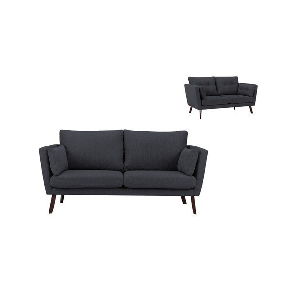 Temno siva 3-sedežna zofa Mazzini Sofas Elena-image-1