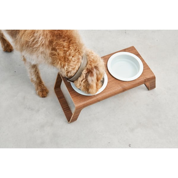 Komplet posod s podstavkom za pse Desco Ash Black Stained M – MiaCara-image-3