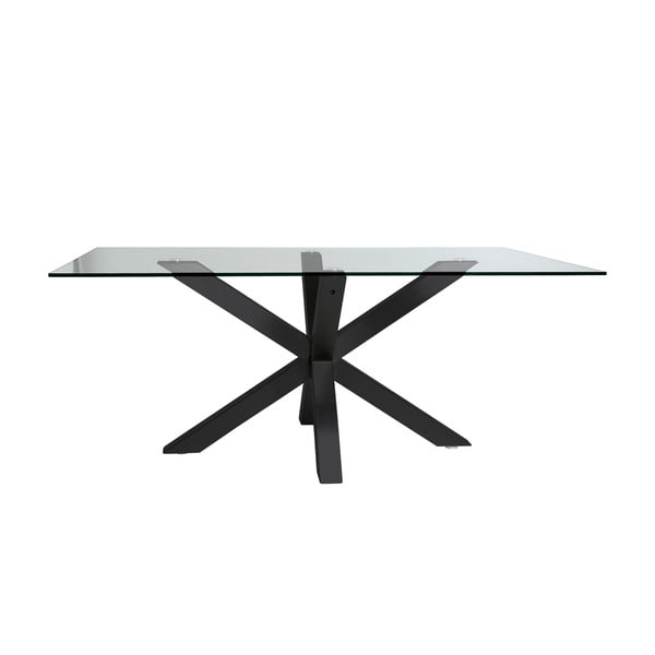 Jedilna miza s stekleno mizno ploščo 100x180 cm Paula – Marckeric
