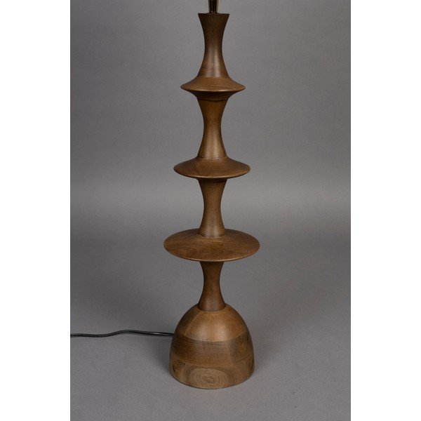 Rjava/kremno bela namizna svetilka s tekstilnim senčilom (višina 90 cm) Cath – Dutchbone-image-2