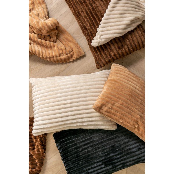 Krem žametno pregrinjalo PT LIVING Ribbed, 150 x 200 cm-image-4
