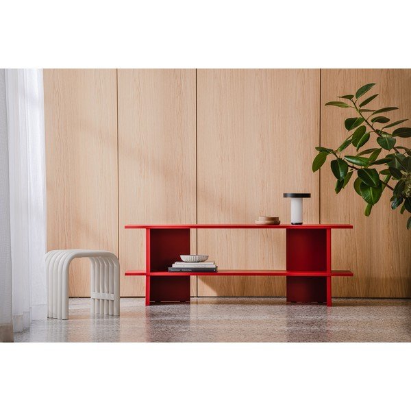 Rdeč kovinski regal 160x57x37 cm Hes – noo.ma-image-4