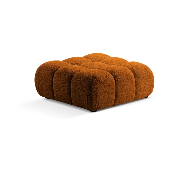 Oranžen modularni otoman iz tkanine bouclé Bellis – Micadoni Home-image-3