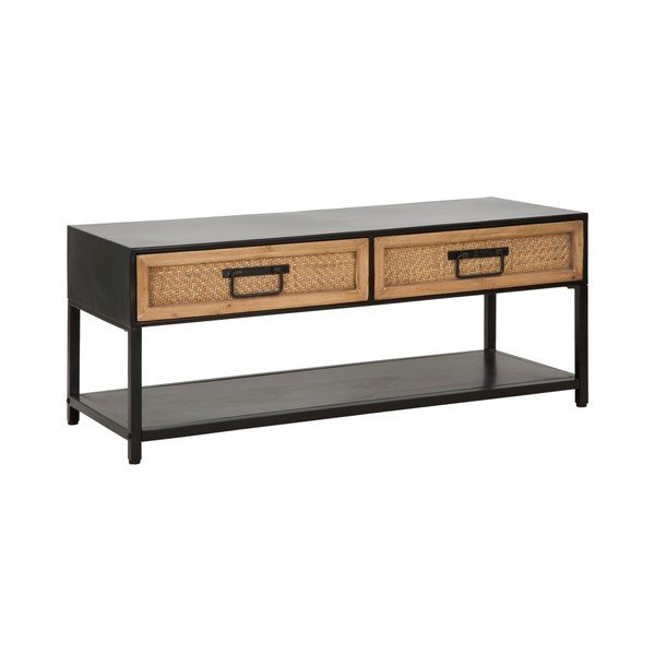 Kovinska TV omarica v črni in naravni barvi 95x38x38 cm Hanoi – Mauro Ferretti-image-2