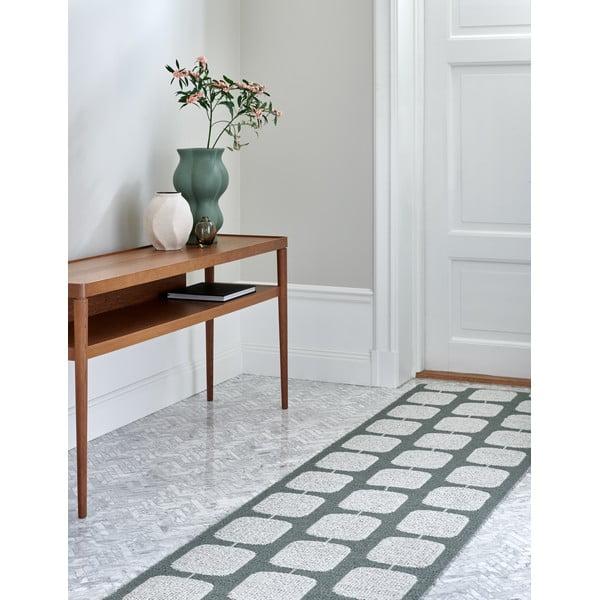 Zelen/kremno bel zunanji in notranji tekač 70x300 cm Sten Army – Pappelina-image-3