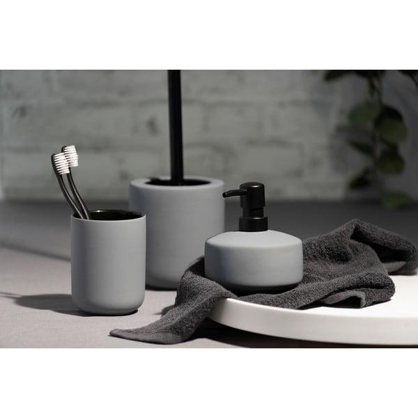 Siva keramična skodelica za zobno ščetko Wenko Avellino-image-2