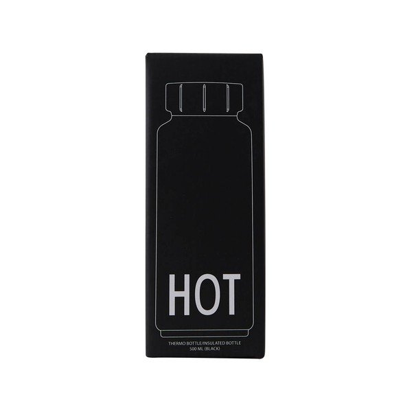Črna termovka Design Letters Hot, 500 ml-image-2