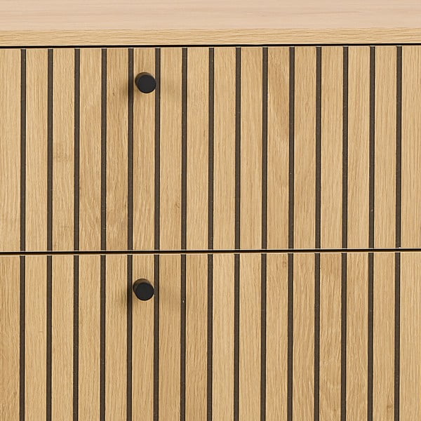 Komoda v hrastovem dekorju v naravni barvi 158x80x40 cm Albany  – Actona-image-4