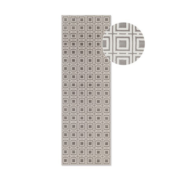 Siv/kremno bel tekač 80x240 cm Perles Howlite – Elle Decoration