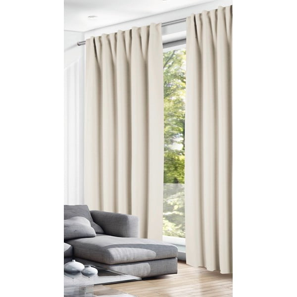 Kremno bela izolacijska zavesa za delno zatemnitev 135x245 cm – Sehlbach-image-1