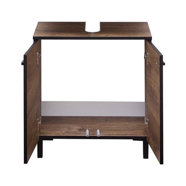 Rjava stenska omarica za pod umivalnik iz hrastovega dekorja 60x53 cm Set 374 - Pelipal-image-3