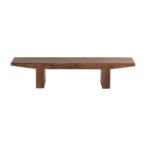 Klubska mizica iz masivne akacije v temni naravni barvi 48x152 cm Eron – WOOOD