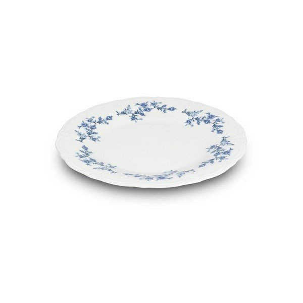 Bel/moder servirni porcelanast krožnik ø 32 cm Retro – BonBistro-image-3