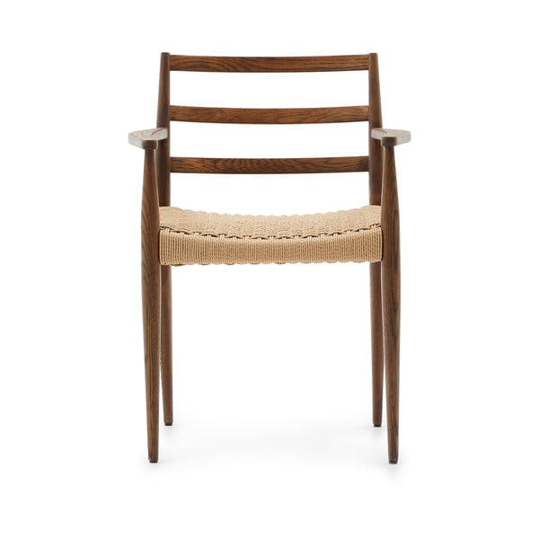 Jedilni stoli iz masivnega hrasta v rjavi in naravni barvi v kompletu 2 ks Analy – Kave Home-image-4